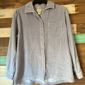 SOLD L.L. Bean Women’s Corduroy Light Blue Shacket